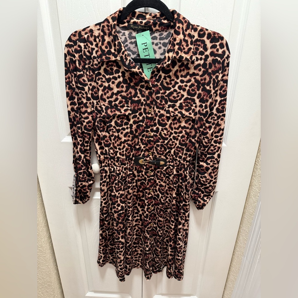 Ryan Michelle Leopard Print Dress